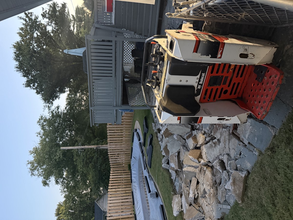 Under-deck patio project during photo 1