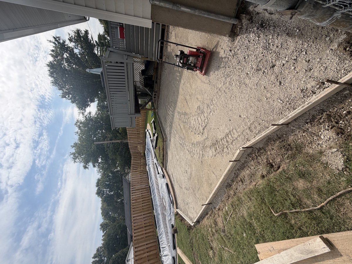Under-deck patio project during photo 2