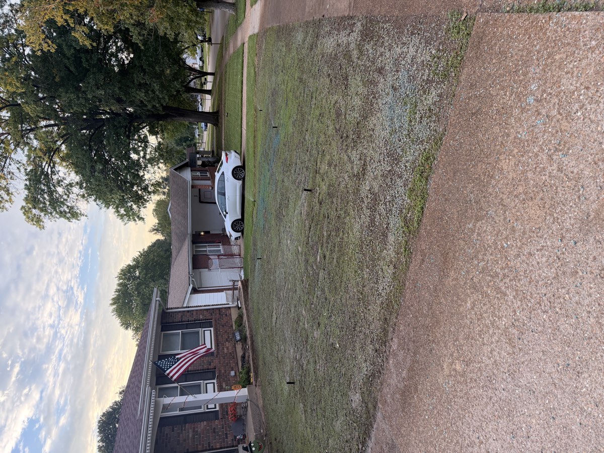 Finished lawn renovation project in Maryland Heights