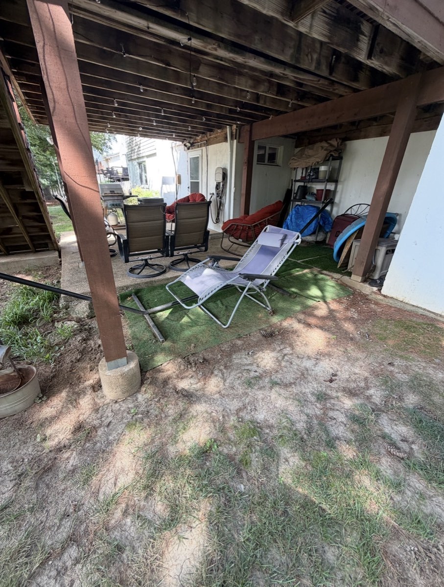 Patio project before photo