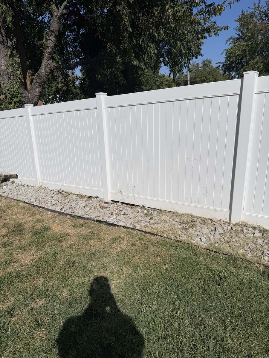 Clean fence line after brush and tree removal photo 3